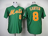 New York Mets #8 Carter 1985 Mitchell And Ness Throwback Green Pullover Stitched MLB Jersey Sanguo,baseball caps,new era cap wholesale,wholesale hats